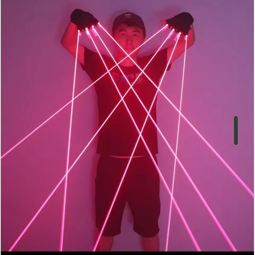 Guanti laser rosa vibrante